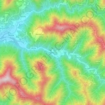 Morasco topographic map, elevation, terrain