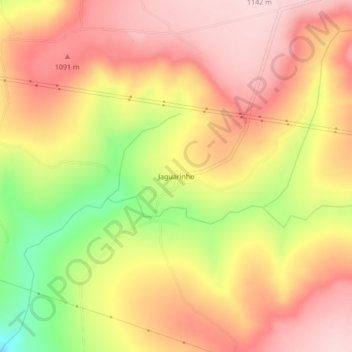 Jaguarinho topographic map, elevation, terrain