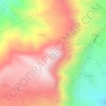 Pide topographic map, elevation, terrain