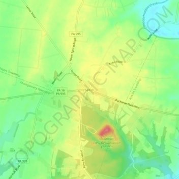 Upton topographic map, elevation, terrain