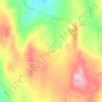 Macieira topographic map, elevation, terrain