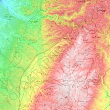 Surif topographic map, elevation, terrain