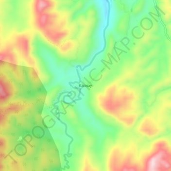 Batinay topographic map, elevation, terrain