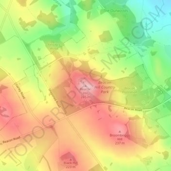 Beacon Hill topographic map, elevation, terrain