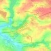 Les Landes topographic map, elevation, terrain