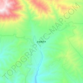 查甫藏族乡 topographic map, elevation, terrain