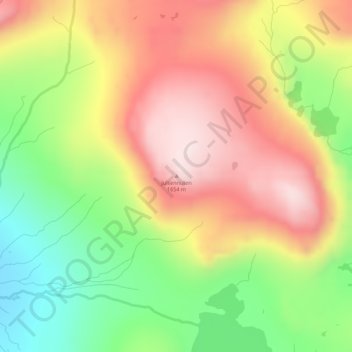 Julsennuten topographic map, elevation, terrain