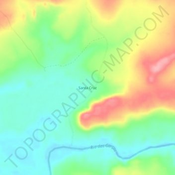 Santa Cruz topographic map, elevation, terrain