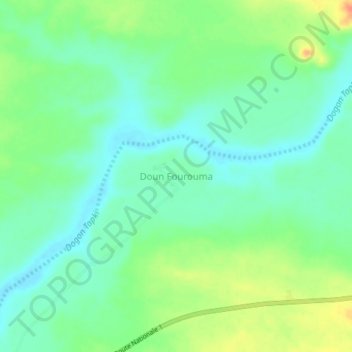 Doun Fourouma topographic map, elevation, terrain