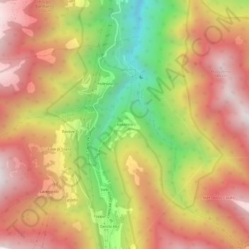 Nasoncio topographic map, elevation, terrain