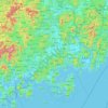 Haman-gun topographic map, elevation, terrain