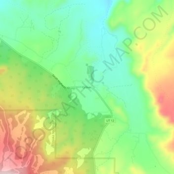 Grover topographic map, elevation, terrain