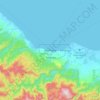 Honiara topographic map, elevation, terrain