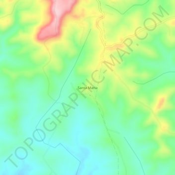 Santa Maria topographic map, elevation, terrain