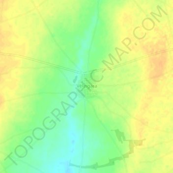 Velingara topographic map, elevation, terrain