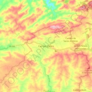 Campo Magro topographic map, elevation, terrain