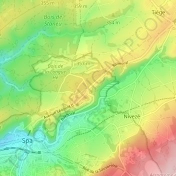 Balmoral topographic map, elevation, terrain