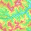 Éibar topographic map, elevation, terrain