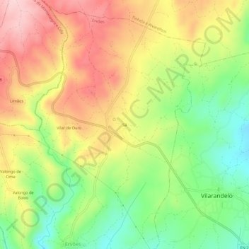 Sá topographic map, elevation, terrain