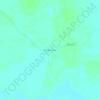 Campo Largo topographic map, elevation, terrain