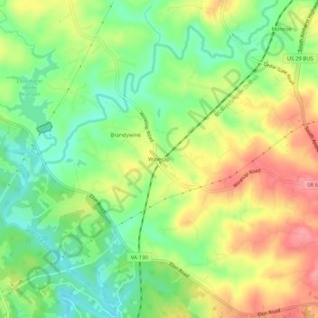 Winesap topographic map, elevation, terrain