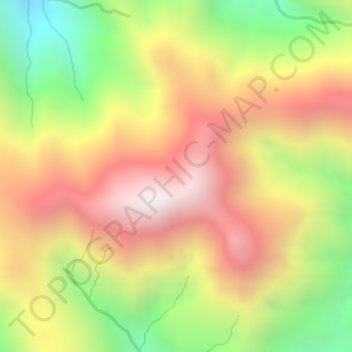 Mt. Kemalugong topographic map, elevation, terrain