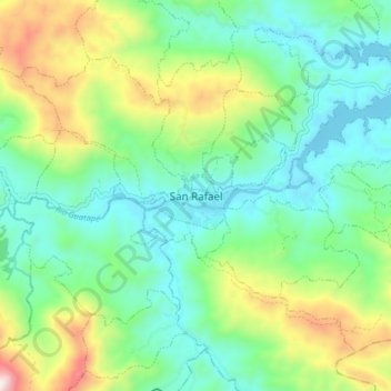 San Rafael topographic map, elevation, terrain