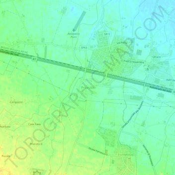Priorato topographic map, elevation, terrain