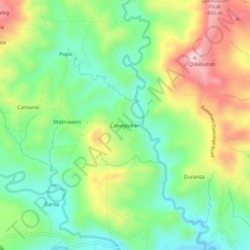 Cabagtukan topographic map, elevation, terrain