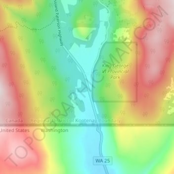 Paterson topographic map, elevation, terrain
