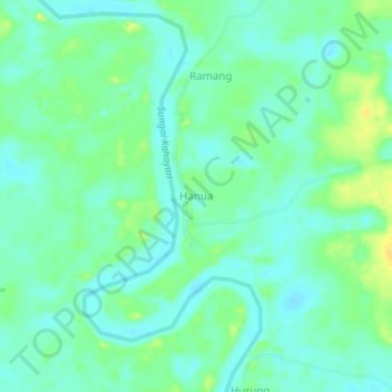 Hanua topographic map, elevation, terrain