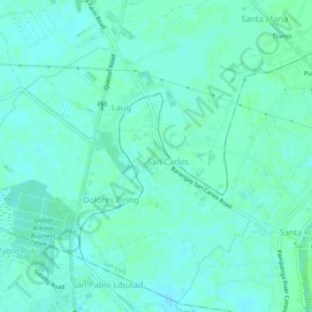 Purok 5 topographic map, elevation, terrain