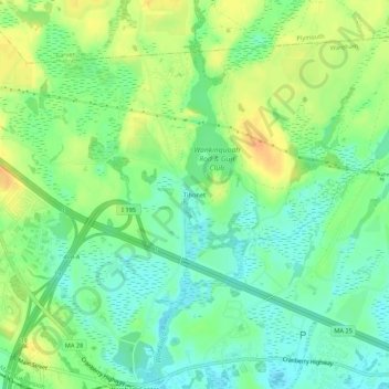 Tihonet topographic map, elevation, terrain