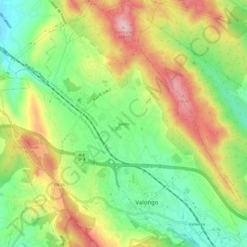 Susão topographic map, elevation, terrain