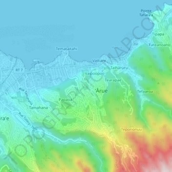 Faretoo topographic map, elevation, terrain