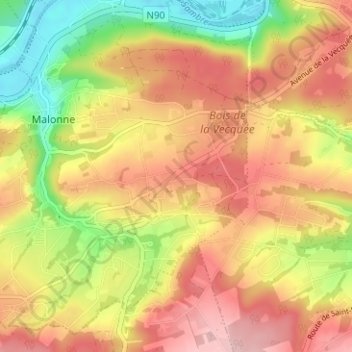 Gros Buisson topographic map, elevation, terrain