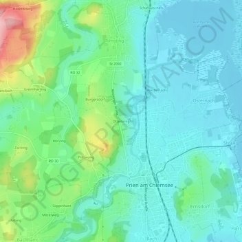 Otterkring topographic map, elevation, terrain