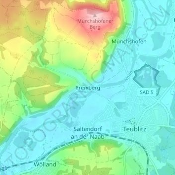 Premberg topographic map, elevation, terrain