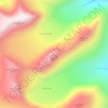 Bakarste Skagsnebb topographic map, elevation, terrain