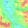 Athos topographic map, elevation, terrain