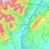 Little Stretton topographic map, elevation, terrain