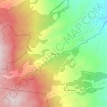 Imbayao topographic map, elevation, terrain