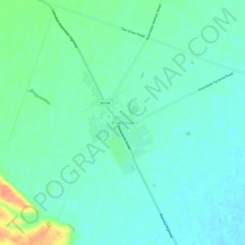 Riversdale topographic map, elevation, terrain