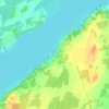 Greenhurst-Thurstonia topographic map, elevation, terrain