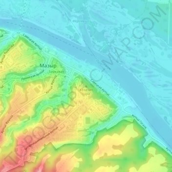 Казачья гора topographic map, elevation, terrain