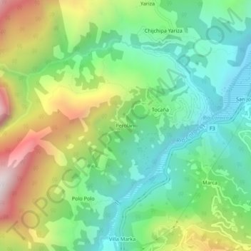 Perolani topographic map, elevation, terrain