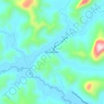Bananalzinho topographic map, elevation, terrain