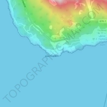 Сарыч topographic map, elevation, terrain