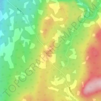 Handren Hill topographic map, elevation, terrain