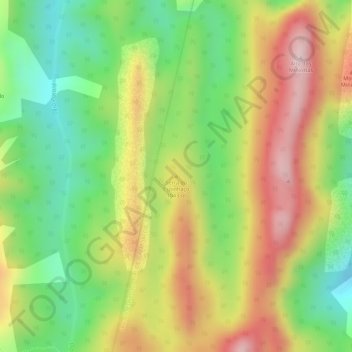 Serra do Espinhaço topographic map, elevation, terrain